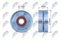 NTY Spannrolle Keilrippenriemen RNK-HD-029 Metall FüR Honda Accord 7 CL CN CM CR