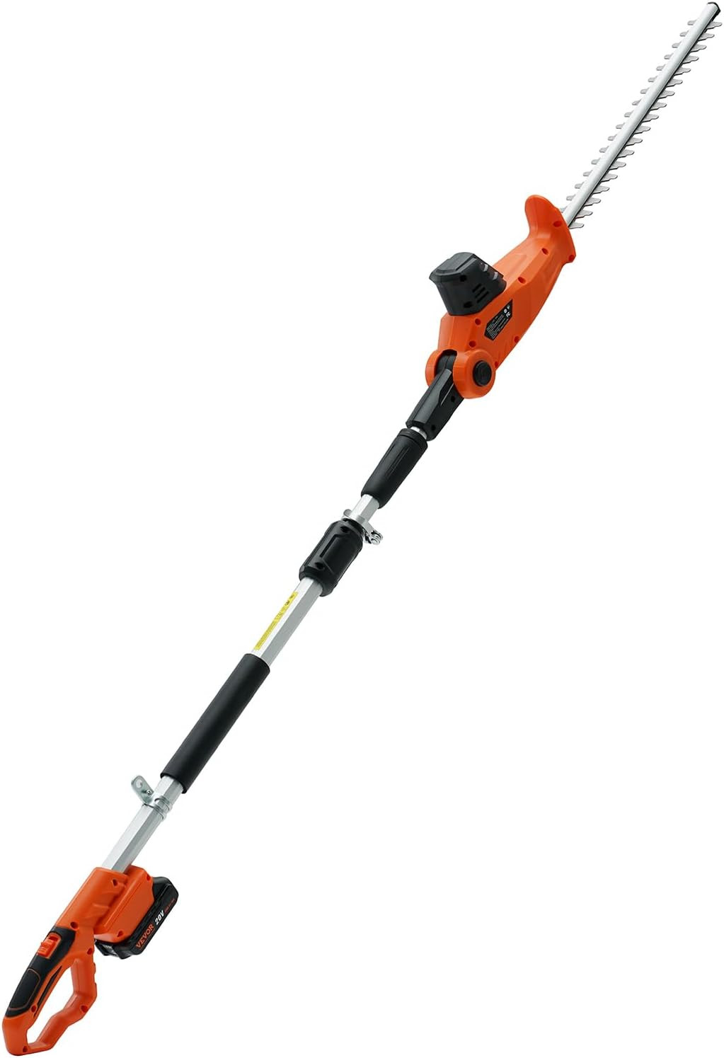 Tagliasiepi Elettrico a Batteria Asta Telescopica Regolabile Tra 188-239 Cm Da G