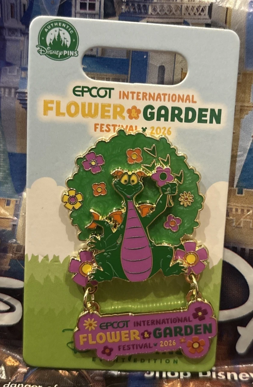 2026 Disney Parks Epcot Flower & Garden Festival Figment Topiary LE Pin