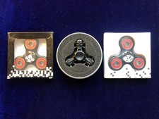 Fidget Spinners SKULLS Lot of 3 two plastic/one metal