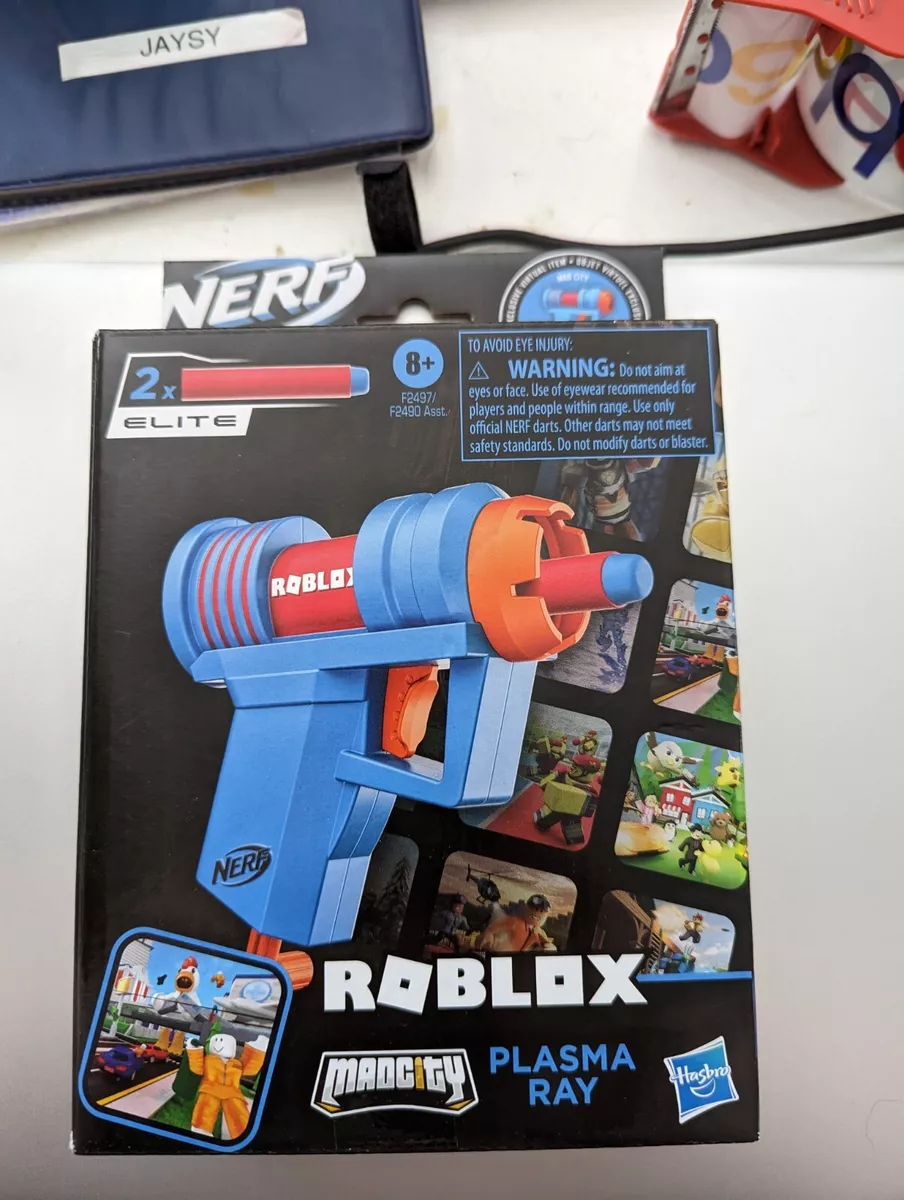 Nerf Roblox Mad City: Plasma Ray Dart Blaster, 2 Nerf Darts