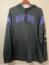 NIKE TYLER HUNTLEY TEAM ISSUED BALTIMORE RAVENS HOODIE SWEATSHIRT large rare