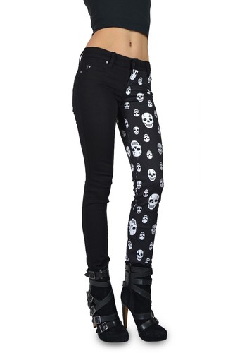 PANTALONES VAQUEROS TRIPP GOTH PUNK ROCK STAR CALAVERA DIVIDIDA IS2207P | eBay