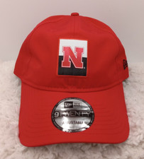 Nebraska Cornhuskers Hat Red OSFA New Era Contrast Patch 9TWENTY Logo Strapback
