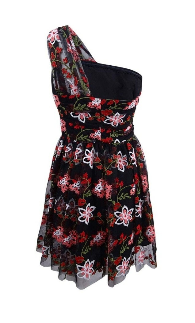bcbgeneration one shoulder dress BCBG MAXAZRIA stylish one shoulder silk chiffon evening gown US size 10