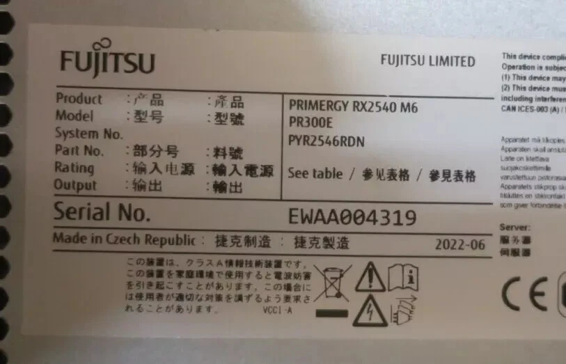 NEW Fujitsu Primergy RX2540 M6 2x 24C Gold 6336Y 128GB RAM 16x SFF Bay 2U Server - Image 4 of 4