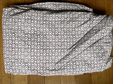 John Robshaw duvet cover in eggplant geometric pattern. Cotton with button close