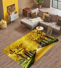 3D Autumn Forest Yellow NAO10806 Game Rug Mat Elegant Photo Carpet Mat Fay