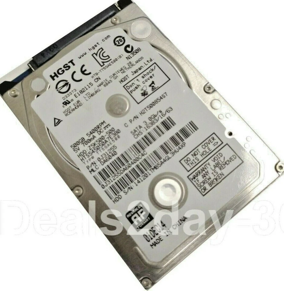 HGST 500GB SATA 5.4KRPM 2.5" Drive HTS545050A7E380 for Laptop,PS3, PS4 ,Xbox 1 - Image 2 of 4