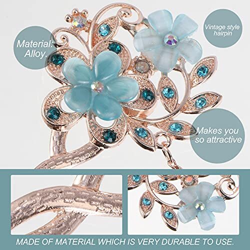 Japanese Accessories Metal Hair Clips Earrings for Wedding Hair Styling Pin - Picture 3 of 7