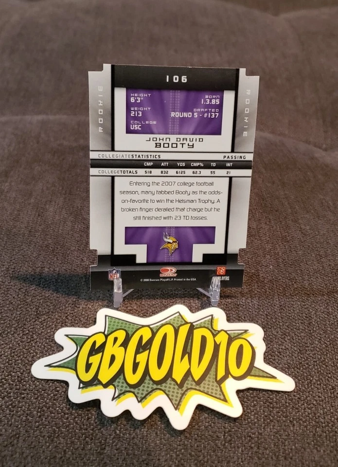 2008 Donruss Elite Status #106 John David Booty /24 Rookie RC     - Image 2 of 3