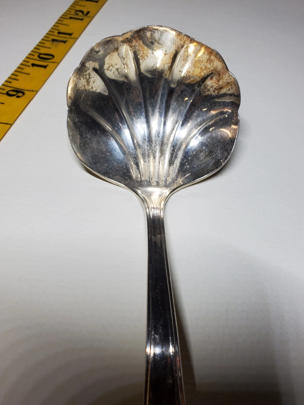 William Rogers Comp Silverplate Scallop Gravy Spoon "Original Rogers"