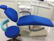 Blue Dental Unit Chair Cover Cloth Dentist Stool Protector Sleeves 4Parts/Set
