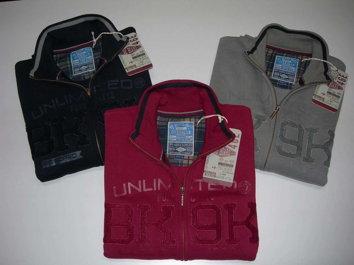 BE BOARD FELPA GIACCA ZIP TASCHE U382 COTONE FELPATO CARBON