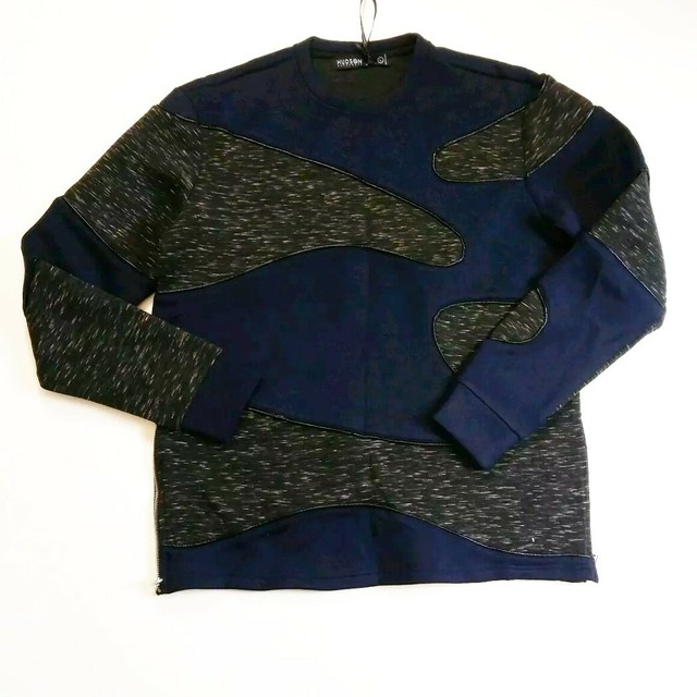 Hudson Outerwear mens 100% authentic L/S crewneck sweater size large navy blue | eBay