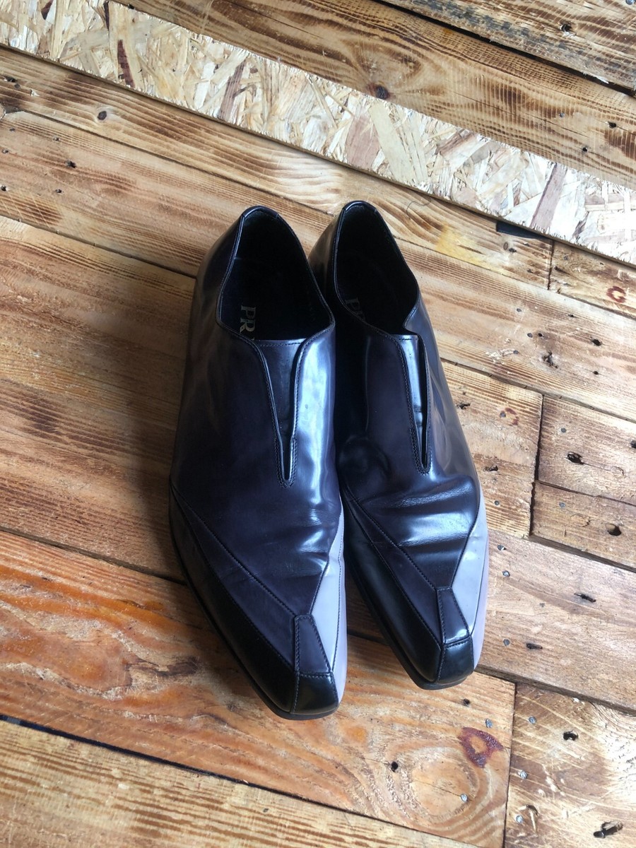 prada wingtip slip on leather loafers sz UK 8.5 US 9.5 | eBay