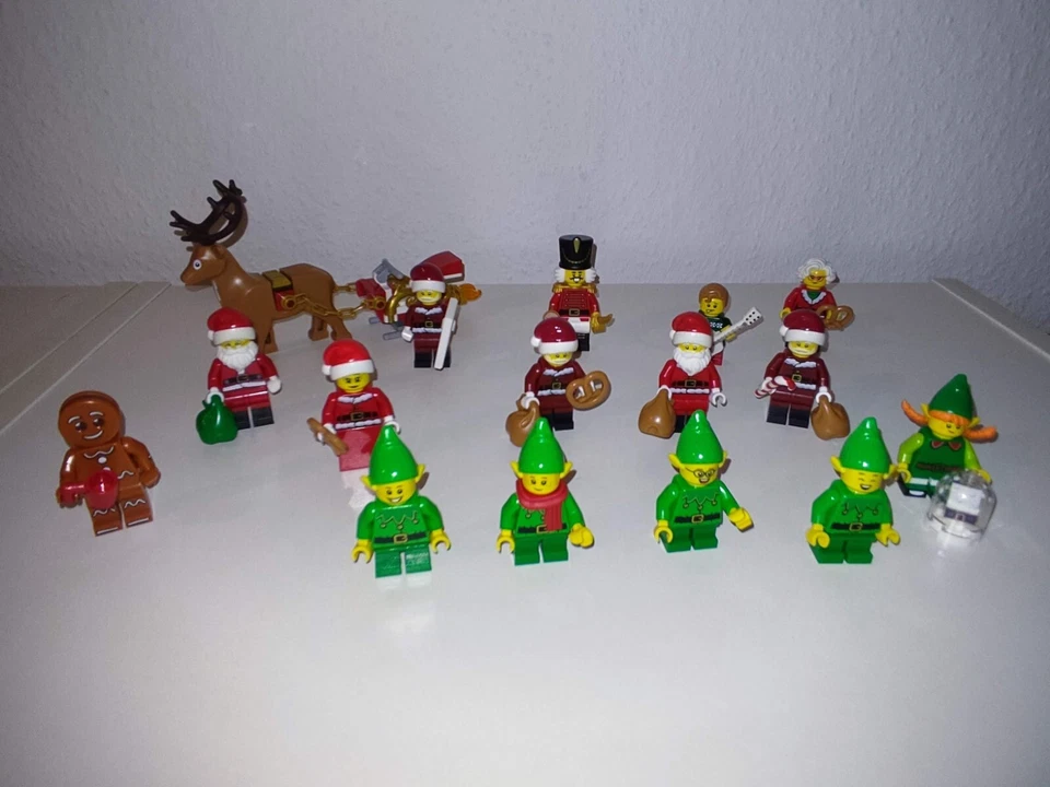 LEGO Figur Weihnachten Weihnachtsmann Elf Rentier Santa Claus Mrs. Santa