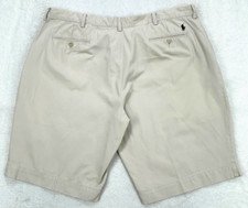 Polo Ralph Lauren Short Men 42 10  Relaxed Fit Tan Chino Flat Front Cotton Pony