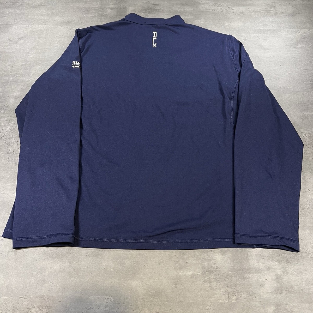 Ralph Lauren RLX Jacket Mens L 1/4 Zip Golf Performance Sea