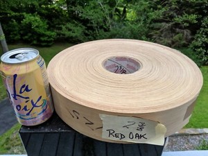 Red Oak 100% Pure Wood Veneer Roll 2-3/8" x 500' Flexible Materials Inc. Proflex