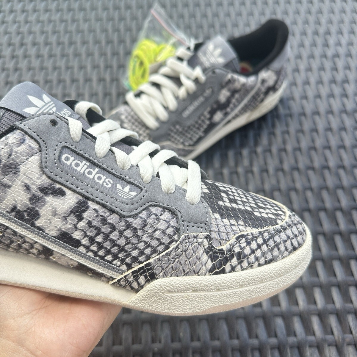 Adidas Continential 80 Grey Snakeskin Men's Athletic Shoes EH0169
