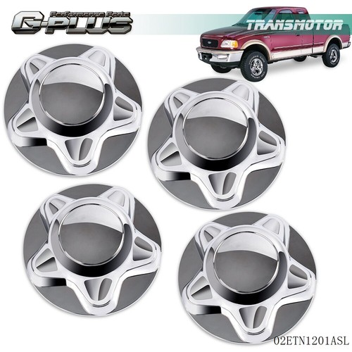 4-Pack Silver Wheel Center Caps For 1997-2003 Ford F150 - Aluminum Hub Covers, Direct Fit 10 thumbnail image