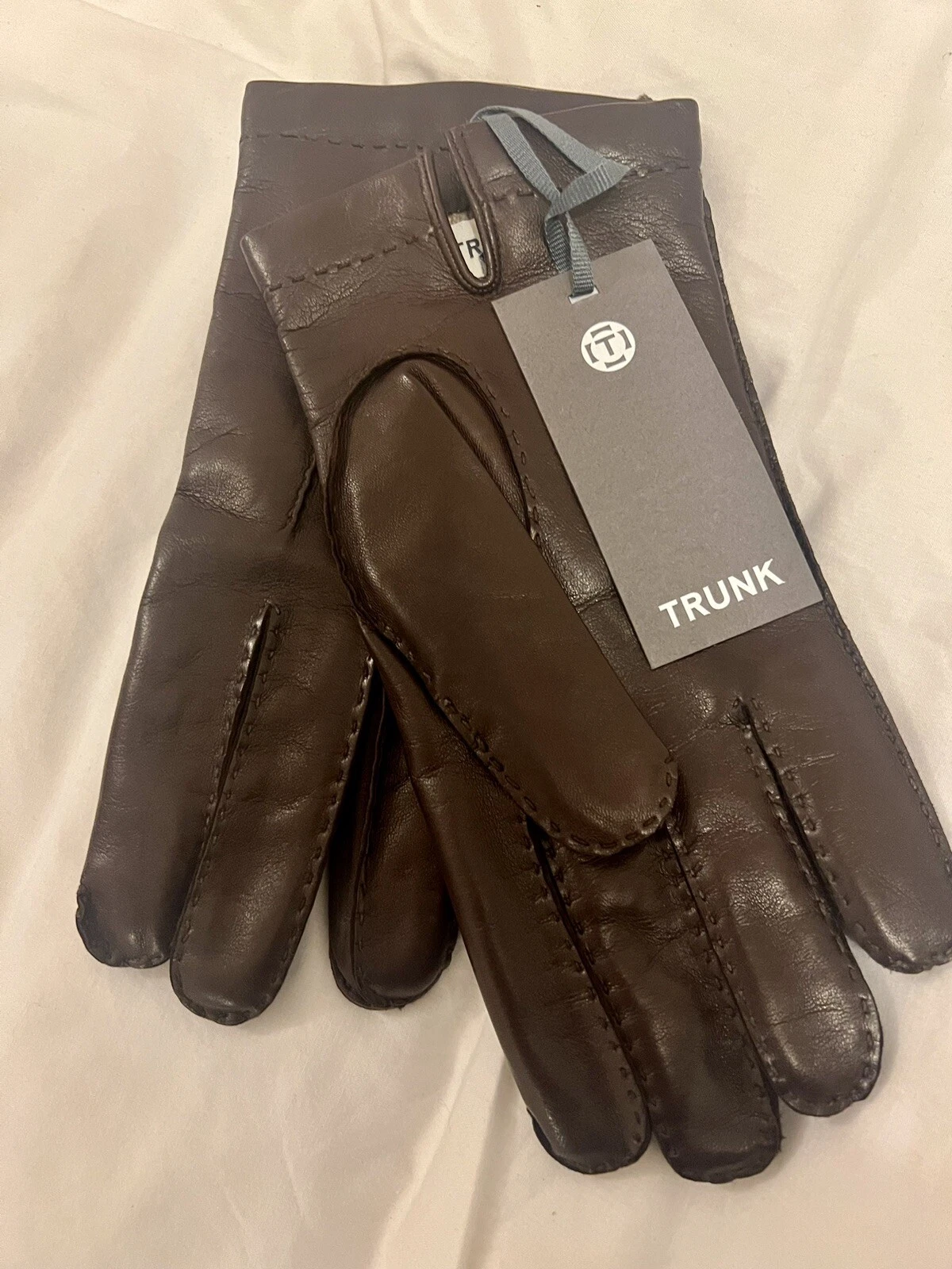 Trunk Cashmere Lined Suede Napa leather Gloves BNWT