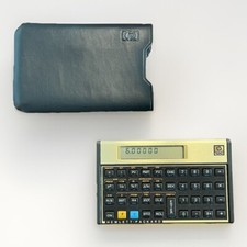 Hewlett Packard HP12C Financial Calculator with Case Guide On Back EUC