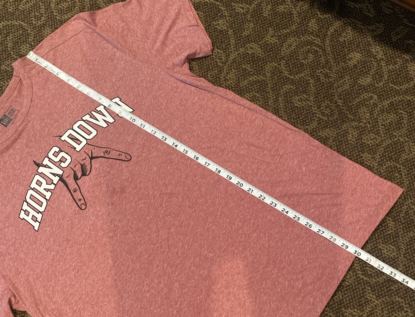 T shirt uomo nuova nuova era vecchia fila corna piumino grafica cremisi taglia XL