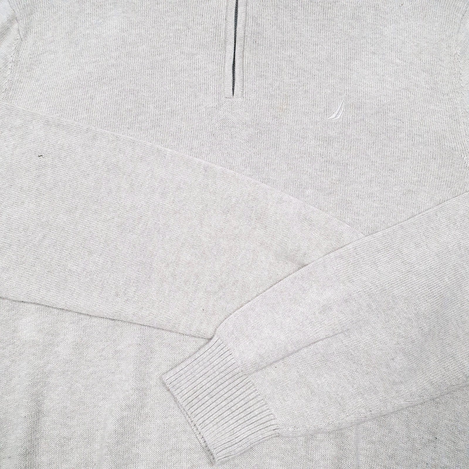 NAUTICA 1/4 Quarter Zip Knit Jumper Sweatshirt Mens XL image 4