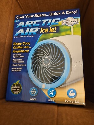 Arctic Air Ice Jet Personal Air Cooler, 3-Speed Room Cooler Reusable Ice Pack