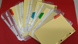 C-Line-Sheet-Protectors-8.1/2 x 5.1/2-Transparent Set of 15 sheets+5Tab Dividers