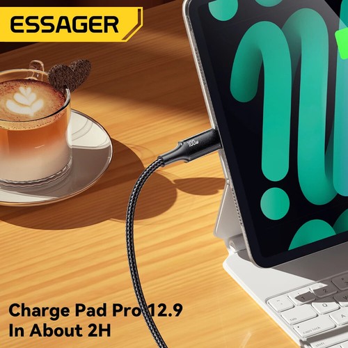 Essager USB Type C to Type C Cable 100W PD Fast Charger Wire Cord For iPhone 16 - Picture 5 of 10