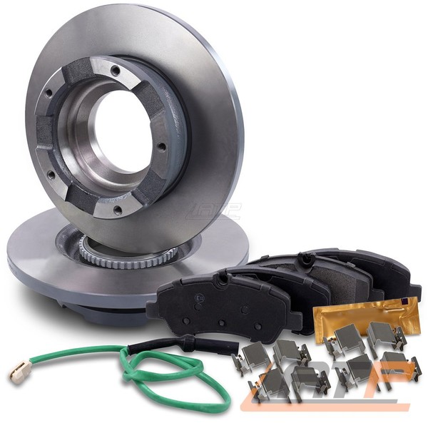 Bremsscheiben Voll Ø288 + BremsbelÄGe + Warnkontakt Hinten FÜR Ford Transit V363-image