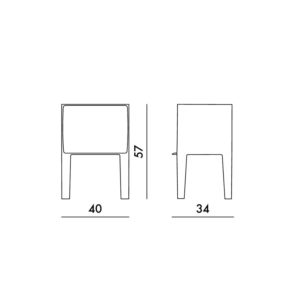 Kartell Small Ghost Buster Comodino Trasparente 40x34xH57 cm - Immagine 3 di 4