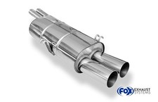 Edelstahl Sportauspuff BMW 5er E34 540i 2x76mm rund
