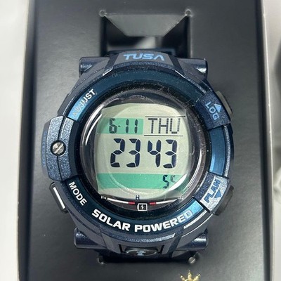 Tusa DC Solar Link IQ1204 Dive Computer Navy Digital Log 12 Used