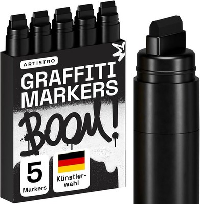 5 Jumbo Marker Set, 5 Jumbo Schwarze, 15mm Jumbo-Filzspitze, Jumbo Stifte Set