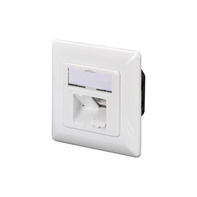 DIGITUS CAT 6 Klasse E Datendose Wandsteckdose Aufputz geschirmt 2xRJ45 LSA Weiß