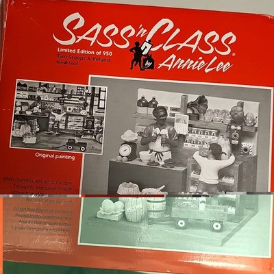 Sass n' Class by Annie Lee ''Two Scoops & Refund'' LE Figurine #6606 2006 Boxed