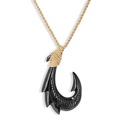 Surferkette Hei Matau Horn Drachenfisch Haken Rockabilly Hawaii-Kette NOBEL