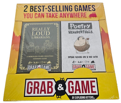 Grab & Game 2-Pack Party Games, Really Loud Librarians & Poetry for Neanderthals