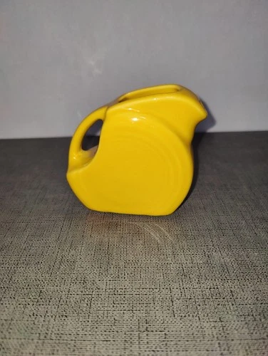 Fiestaware Daffodil Yellow Homer Laughlin MINI DISK PITCHER Creamer 4OZ