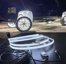 JHB 4Rings 17.5 High Density Pure WHITE LED Trucks Strobes Wheel Rim Tire Lights