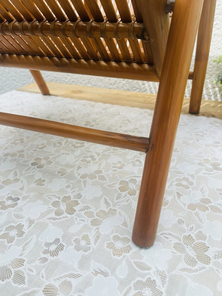 Porte-revues Vintage Pliable en Bambou Magasines Journaux - Photo 4/4