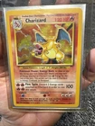 Pokémon TCG Base Set Charizard 4/102 Holo Rare Card MP/HP Small Crease on Back