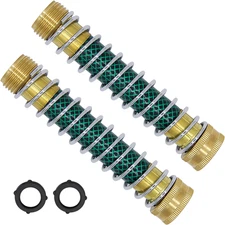 Garden Hose Extension Adapter, Hose Kink Protector with Coil Spring, 2 Pack