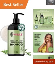 Strengthening Rosemary Mint Shampoo - Biotin-Infused Moisturizer in 12 Oz Bottle