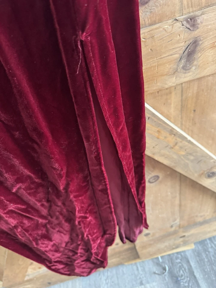 Винтажный Roberta Y2K 90-х бархата макси темно-бордовый платье Sz маленький выпускного вечера официальный каприз - Изображение 4 из 4