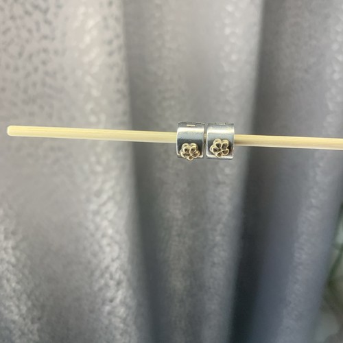 PANDORA Two Tone Silver 14K Gold Buttercup Flower Clip Charm 790140 - Picture 7 of 8